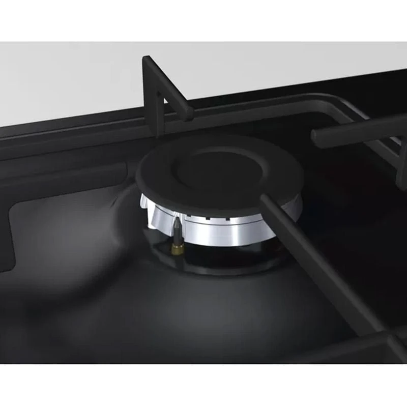 Neff N30 T26BR46S0 60cm Gas Hob - Black Neff N30 T26BR46S0 60cm Gas Hob - Black -Kitchen Series Shop neff n30t26br46s0 small capped gas outlet close up side view