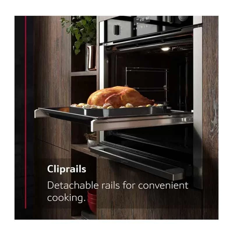Neff N50 B1ACE4HN0B Built-In Single Electric Oven - Stainless Steel Neff N50 B1ACE4HN0B Built-In Single Electric Oven - Stainless Steel -Kitchen Series Shop neff n50b1ace4hn0b cliprails side view