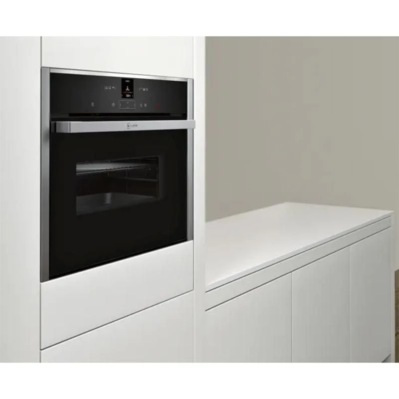 Neff N70 C17MR02N0B Built-In Compact Microwave Oven - Stainless Steel Neff N70 C17MR02N0B Built-In Compact Microwave Oven - Stainless Steel -Kitchen Series Shop neff n70c17mr02n0b cabinet mounted side front view