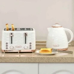 HOMCOM 1600W 1.7 Litre Rapid Boil Kettle & Toaster Set - Cream - 800-162V70CW -Kitchen Series Shop nst756188f7dcb2bb.jpg