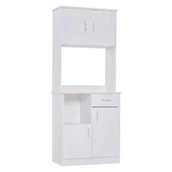 HOMCOM Tall Kitchen Cupboard With Countertop Storage - White - 801-098 6 HOMCOM Tall Kitchen Cupboard With Countertop Storage - White - 801-098 -Kitchen Series Shop num98a181cd30adb0.jpg