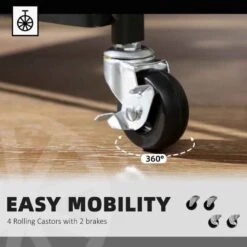 HOMCOM 3 Tier Storage Trolley - 310mm - Black - 850-161BK -Kitchen Series Shop o2ub10188d679daa1.jpg