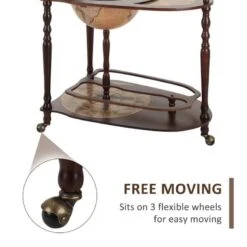 HOMCOM Bar Globe Drinks Cabinet - Brown - 801-042 -Kitchen Series Shop op9a0917ed350491f.jpg