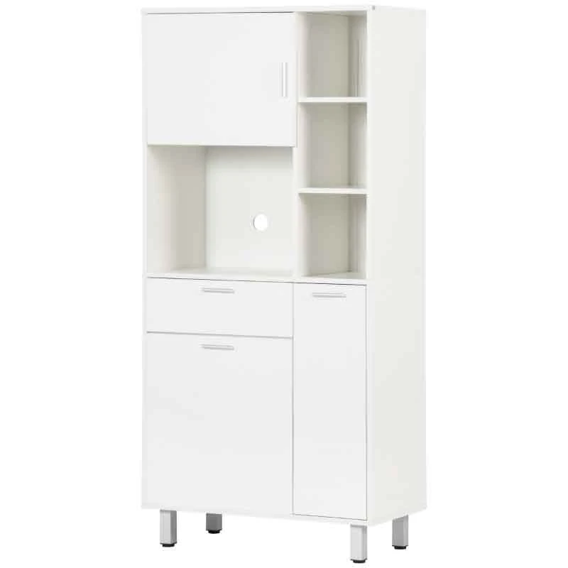 HOMCOM Modern Freestanding Kitchen Cabinet with Shelves - White - 835-696V00WT HOMCOM Modern Freestanding Kitchen Cabinet With Shelves - White - 835-696V00WT -Kitchen Series Shop oqfdaa181f54278b5.jpg