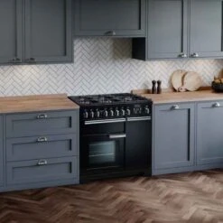 Rangemaster Professional Deluxe 100 Dual Fuel Cooker - Charcoal Black - PDL100DFFCB/C -Kitchen Series Shop p d pdl100dffcbc 1