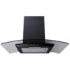 Prima 70cm Black Curved Glass Chimney Hood - PRCGH011 2 Prima 70cm Black Curved Glass Chimney Hood - PRCGH011 -Kitchen Series Shop p r prcgh011