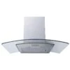 Prima 90cm Stainless Steel Curved Glass Chimney Hood - PRCGH012 -Kitchen Series Shop p r prcgh012