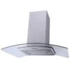 Prima 90cm Stainless Steel Curved Glass Island Hood - PRCGH100 2 Prima 90cm Stainless Steel Curved Glass Island Hood - PRCGH100 -Kitchen Series Shop p r prcgh100