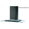 Prima Curved Chimney Hood Extension - Black - PRCGH901 -Kitchen Series Shop p r prcgh900