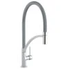 Prima+ Swan Neck Single Lever Mixer Tap With Pull Out Spray - Gun Metal - BPR712