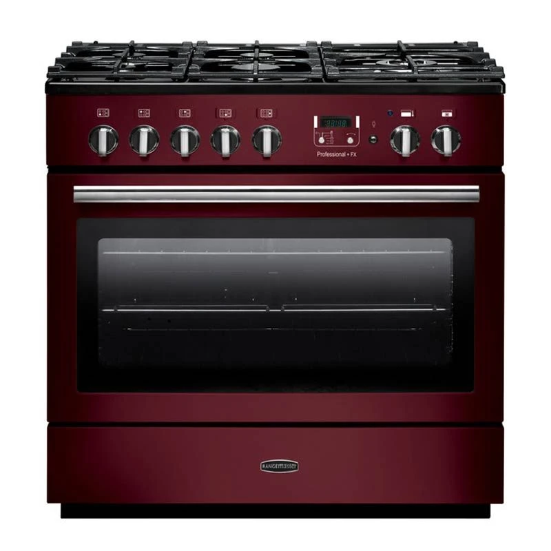 Rangemaster Professional+ FX 90cm Dual Fuel Range Cooker - Cranberry/Chrome - PROP90FXDFFCY/C Rangemaster Professional+ FX 90cm Dual Fuel Range Cooker - Cranberry/Chrome - PROP90FXDFFCY/C -Kitchen Series Shop
