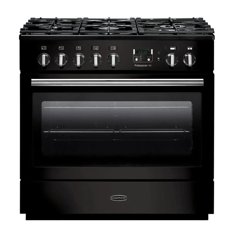 Rangemaster Professional+ FX 90cm Dual Fuel Range Cooker - Black/Chrome - PROP90FXDFFGB/C Rangemaster Professional+ FX 90cm Dual Fuel Range Cooker - Black/Chrome - PROP90FXDFFGB/C -Kitchen Series Shop