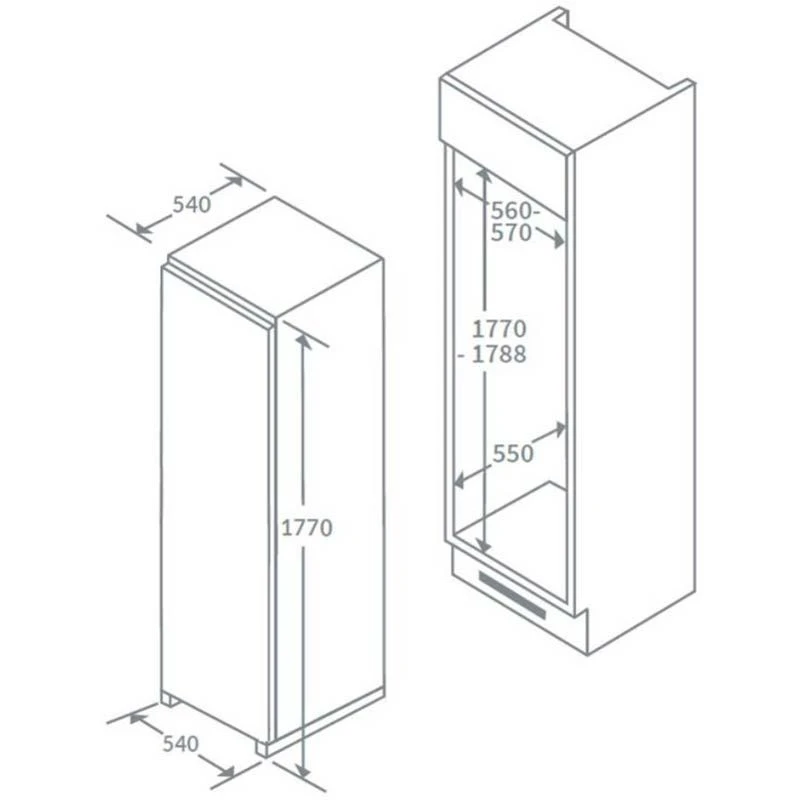 Prima Built-In Tall Freezer - White - PRRF211 Prima Built-In Tall Freezer - White - PRRF211 -Kitchen Series Shop p r prrf211 1
