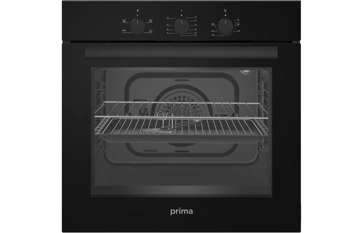 Prima Single Built-In Electric Fan Oven - Black - PRSO105 Prima Single Built-In Electric Fan Oven - Black - PRSO105 -Kitchen Series Shop p r prso105