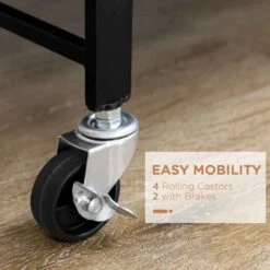 HOMCOM 3 Tier Storage Trolley - 345mm - Black - 850-241V00BK 5 HOMCOM 3 Tier Storage Trolley - 345mm - Black - 850-241V00BK -Kitchen Series Shop pdtb10188fc82f040.jpg