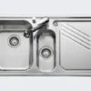 Leisure Proline 1.5 Bowl Inset Kitchen Sink Right Hand Drainer - Stainless Steel - PL9852R/ 2 Leisure Proline 1.5 Bowl Inset Kitchen Sink Right Hand Drainer - Stainless Steel - PL9852R/ -Kitchen Series Shop pl9852r