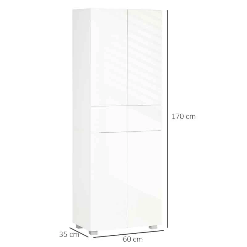 HOMCOM Modern 4-Door Freestanding Kitchen Storage Unit - White - 835-612 HOMCOM Modern 4-Door Freestanding Kitchen Storage Unit - White - 835-612 -Kitchen Series Shop pmta1218418bddff4.jpg