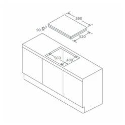 Prima 60cm Gas Hob - Stainless Steel - PRGH106 4 Prima 60cm Gas Hob - Stainless Steel - PRGH106 -Kitchen Series Shop prima prgh106 installation dimensions