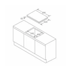 Prima 60cm Induction Hob - Black - PRIH016 -Kitchen Series Shop prima prih016 installation dimensions
