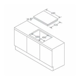 Prima+ 60cm Induction Hob - Black - PRIH204 -Kitchen Series Shop prima prih204 installation dimensions