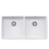 Rangemaster Farmhouse Belfast Ceramic 2 Bowl Sink 895x460mm - White - CFBL900WH/ -Kitchen Series Shop r a rangemaster cfbl900wh