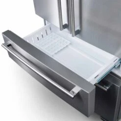 Rangemaster DXD21 Fridge Freezer With Chrome Trim - Ivory - RDXD21IV/C 5 Rangemaster DXD21 Fridge Freezer With Chrome Trim - Ivory - RDXD21IV/C -Kitchen Series Shop r d rdxd21ivc lifestyle3