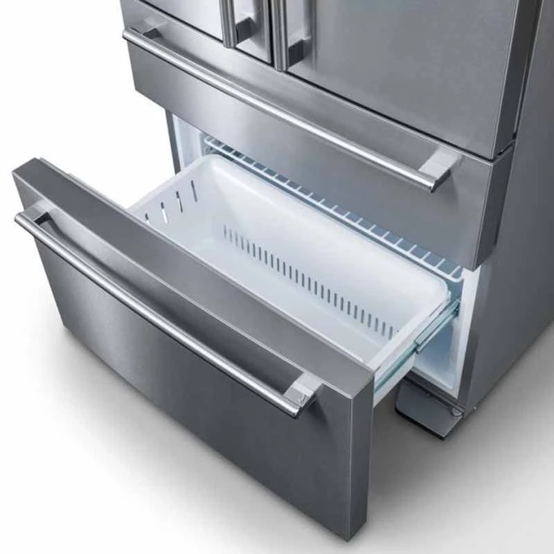 Rangemaster DXD21 Fridge Freezer With Chrome Trim - Ivory - RDXD21IV/C Rangemaster DXD21 Fridge Freezer With Chrome Trim - Ivory - RDXD21IV/C -Kitchen Series Shop r d rdxd21ivc lifestyle4