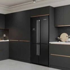 Rangemaster SXS21 Fridge Freezer With Chrome Trim - Dark Inox - RSXS21DI/C -Kitchen Series Shop r d rsxs21dic lifestyle1