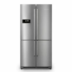 Rangemaster SXS21 Fridge Freezer With Chrome Trim - Stainless Steel - RSXS21SS/C