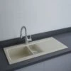 RAK Ceramics Dream 1 Slim 1.5 Bowl Kitchen Sink - Matt Greige - OC200NTSL505A 1 RAK Ceramics Dream 1 Slim 1.5 Bowl Kitchen Sink - Matt Greige - OC200NTSL505A -Kitchen Series Shop rak oc200ntsl505a 1