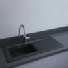 RAK Ceramics Dream 2 Slim Single Bowl Kitchen Sink - Matt Black - OC201NTSL504A