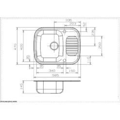 Reginox Regidrain 2 Tap Hole Comfort Inset Sink - Stainless Steel - RL 226 S 2TH -Kitchen Series Shop regidraindimensions 1