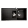 Rangemaster Scoria 1.5 Bowl Igneous Granite Kitchen Sink - Ash Black - SCO1052AS/