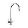 Rangemaster Monorise Dual Lever Monobloc Kitchen Tap - Brushed Chrome - TMR1BF/ -Kitchen Series Shop t m tmr1bf 1