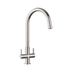 Rangemaster Monorise Dual Lever Monobloc Kitchen Tap - Brushed Chrome - TMR1BF/