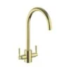 Rangemaster Aquatrend Dual Lever Monobloc Kitchen Tap - Brushed Brass - TRE1BB/ 2 Rangemaster Aquatrend Dual Lever Monobloc Kitchen Tap - Brushed Brass - TRE1BB/ -Kitchen Series Shop t r tre1bb