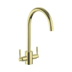 Rangemaster Aquatrend Dual Lever Monobloc Kitchen Tap - Brushed Brass - TRE1BB/