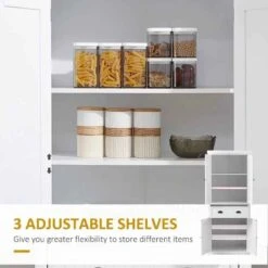 HOMCOM Traditional Freestanding Kitchen Unit - White - 835-042V02WT -Kitchen Series Shop u5nd031872351633d.jpg