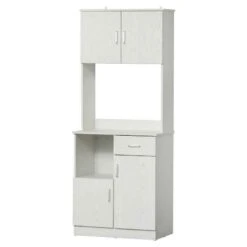 HOMCOM Tall Kitchen Cupboard With Countertop Storage - White - 801-098 7 HOMCOM Tall Kitchen Cupboard With Countertop Storage - White - 801-098 -Kitchen Series Shop v7ldaa181cd30adb0.jpg