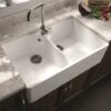 Thomas Denby Vintage 1 Bowl Ceramic Double Bowl Kitchen Sink - White - VIN800 -Kitchen Series Shop v i vin800