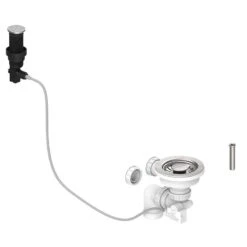 Thomas Denby Presto Automatic Waste Kit (Harmony XL & Compact / Opus XL & Compact) - Stainless Steel - WP10SS