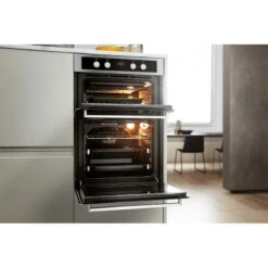 Whirlpool AKL 309 IX BuiIt In Double Electric Oven - St/Steel -Kitchen Series Shop whirlpool akl309ix fitted open front side view