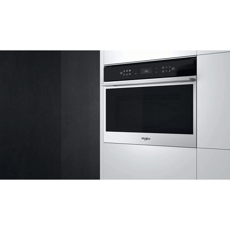 Whirlpool W7 MW461 UK Built-In Combi Microwave & Oven - St/Steel Whirlpool W7 MW461 UK Built-In Combi Microwave & Oven - St/Steel -Kitchen Series Shop whirlpool w7mw461uk front side view
