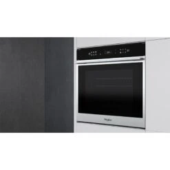 Whirlpool W7 OS4 4S1 P BuiIt In Single Pyrolytic Oven - Black & St/Steel 8 Whirlpool W7 OS4 4S1 P BuiIt In Single Pyrolytic Oven - Black & St/Steel -Kitchen Series Shop whirlpool w7os44s1p fitted side view
