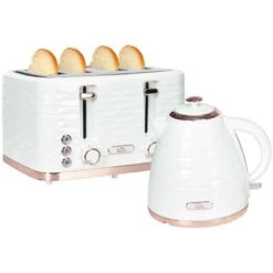 HOMCOM 1600W 1.7 Litre Rapid Boil Kettle & Toaster Set - Cream - 800-162V70CW -Kitchen Series Shop x5qdaa188f7dcb2bb.jpg