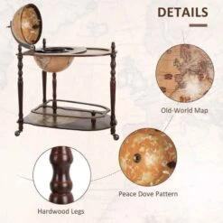 HOMCOM Bar Globe Drinks Cabinet - Brown - 801-042 -Kitchen Series Shop xtfb1017ed350491f.jpg