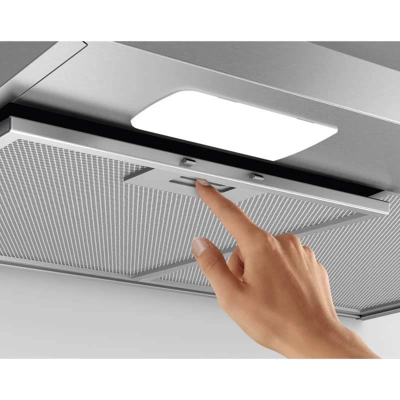 Zanussi ZFCT16X 60cm Chimney Hood - Stainless Steel Zanussi ZFCT16X 60cm Chimney Hood - Stainless Steel -Kitchen Series Shop zanussi zfct16x detachable vent filter square white close up view
