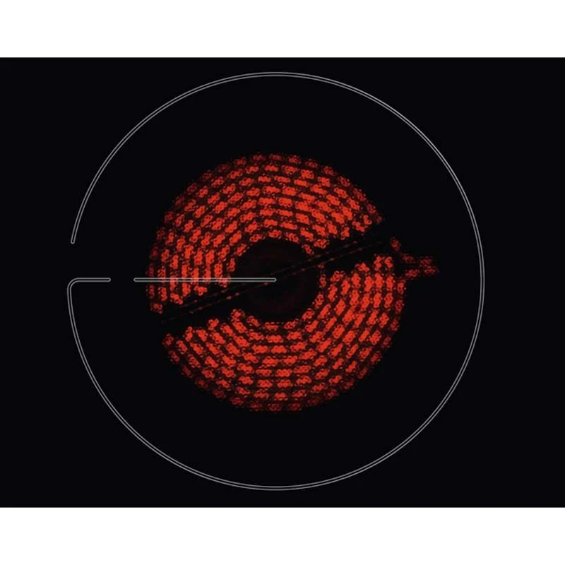 Zanussi ZHRN673K 60cm Ceramic Hob - Black Zanussi ZHRN673K 60cm Ceramic Hob - Black -Kitchen Series Shop zanussi zhrn673k low heated ring top close up view