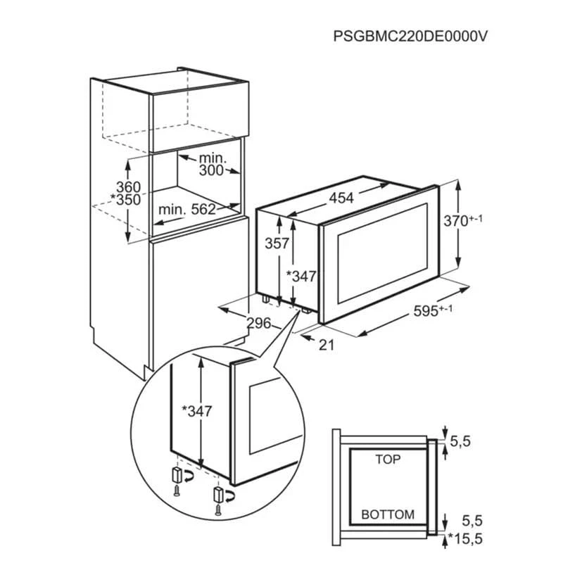 Zanussi ZMBN2SX Built-In Microwave - Black Zanussi ZMBN2SX Built-In Microwave - Black -Kitchen Series Shop zanussi zmbn2sxbi installation dimensions