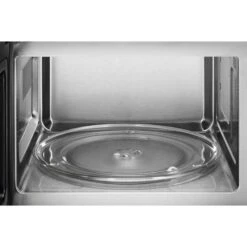 Zanussi ZMSN4CX Built-In Microwave And Grill - Stainless Steel -Kitchen Series Shop zanussi zmsn4cxbi glass base open front view